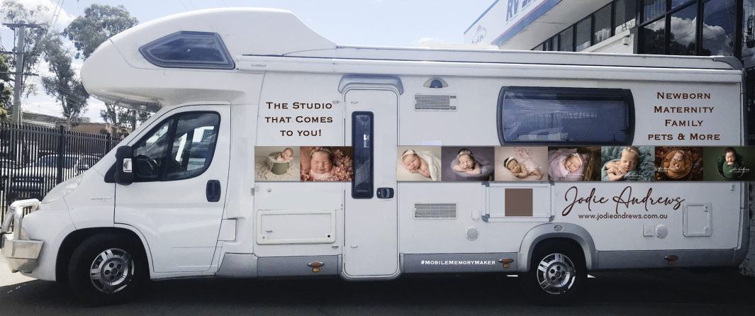 Mobile photography studio on wheels